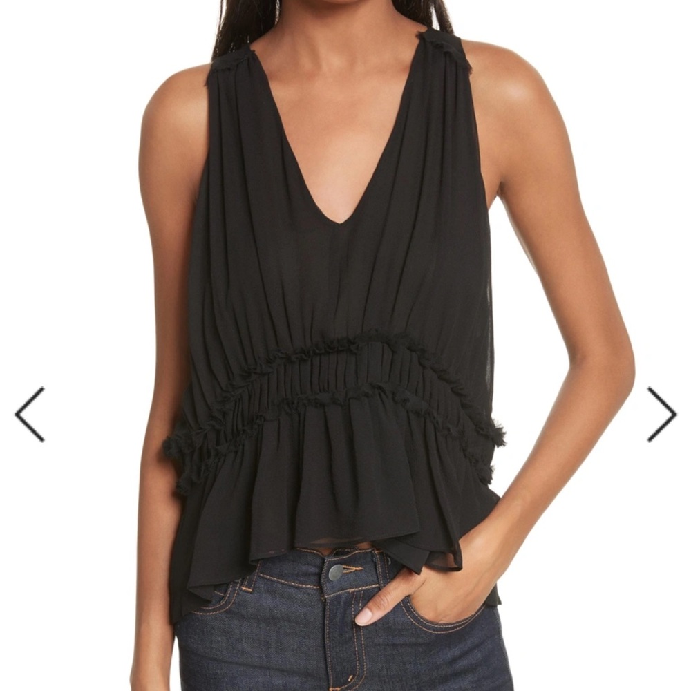 Joie Bach Silk Peplum Blouse